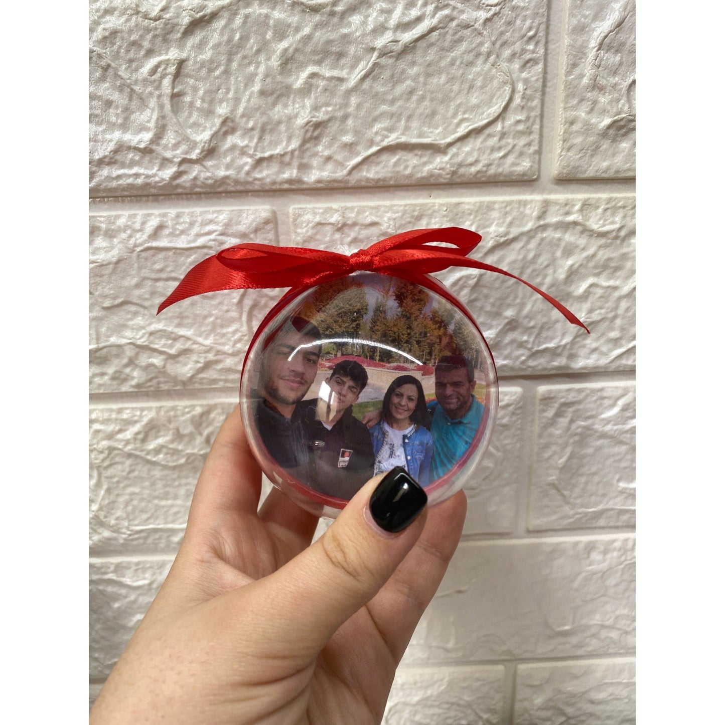 PALLINA DI NATALE CON FOTO