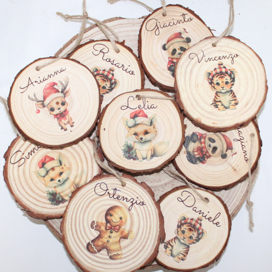 PALLINA DI NATALE IN LEGNO