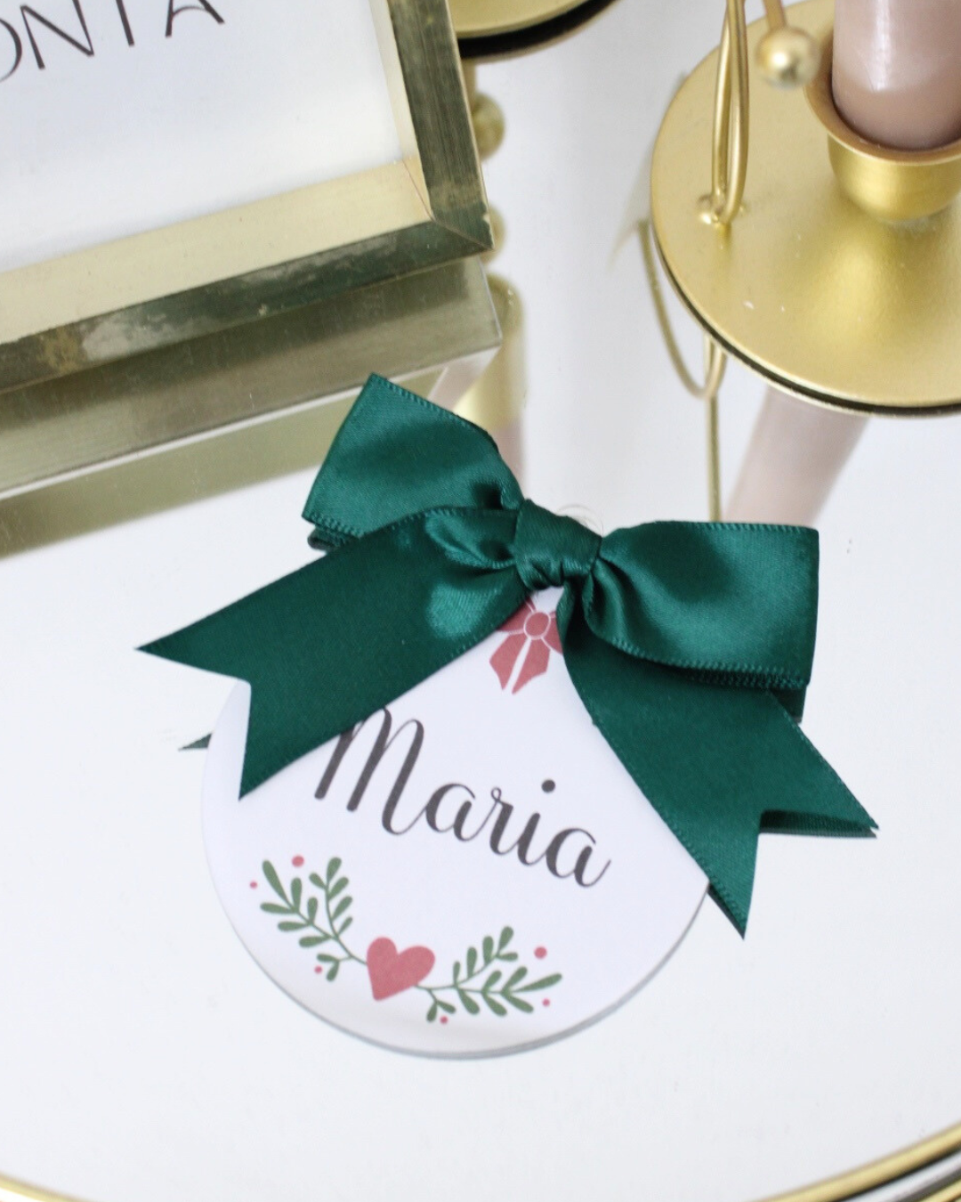 PALLINA DI NATALE CON NOME