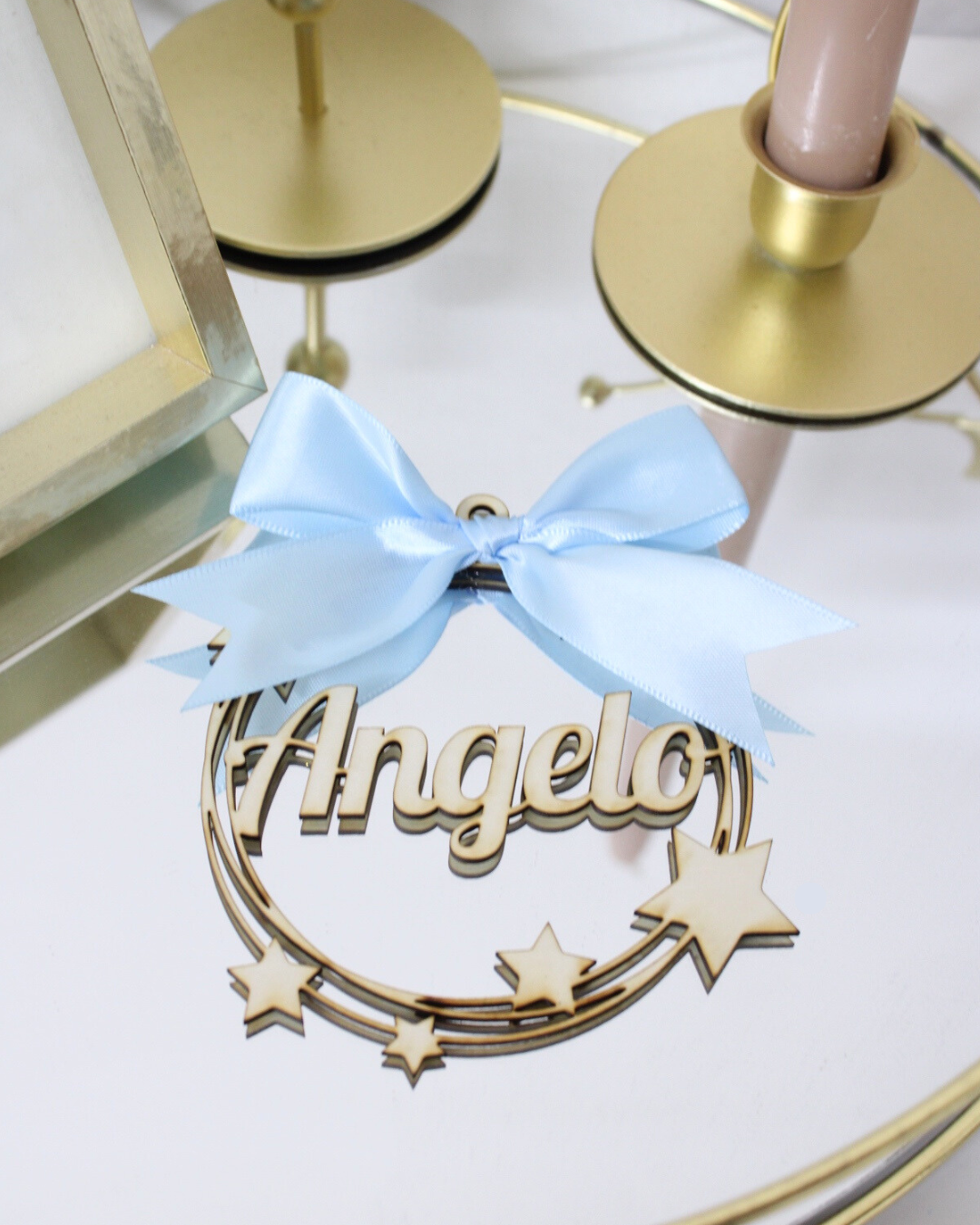 PALLINA DI NATALE IN LEGNO CON NOME