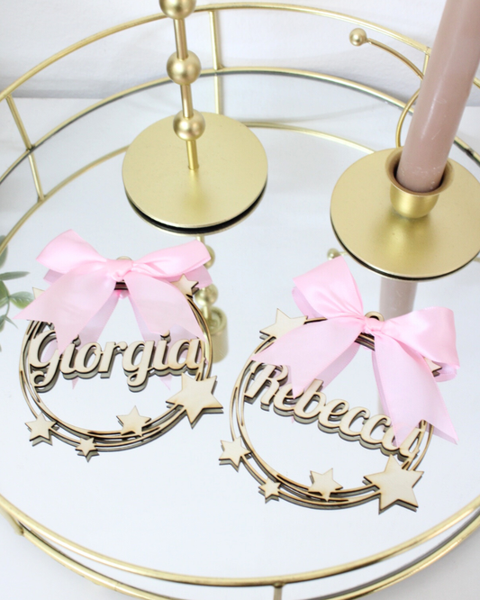 PALLINA DI NATALE IN LEGNO CON NOME