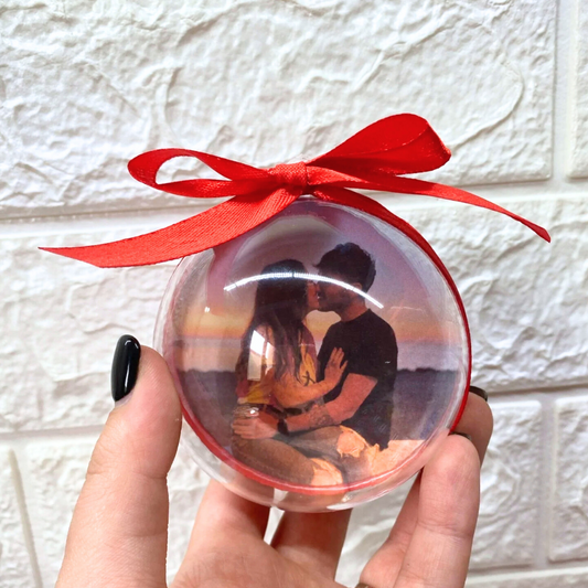 PALLINA DI NATALE CON FOTO